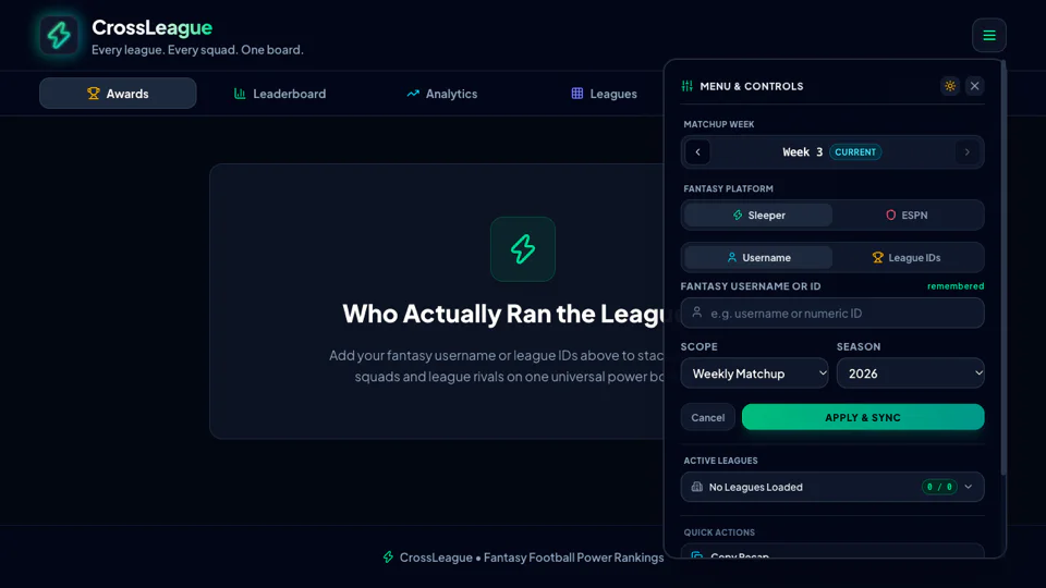 CrossLeague screenshot