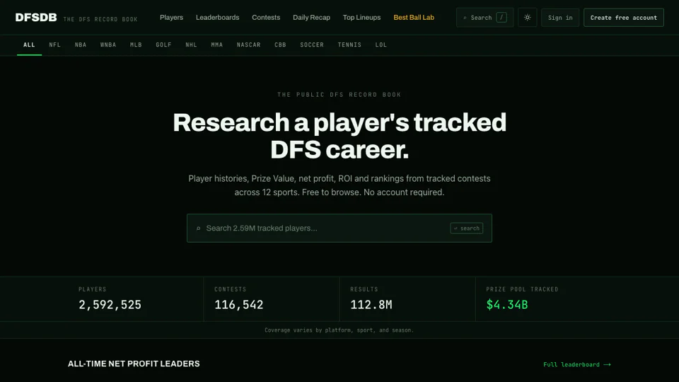 DFSDB screenshot