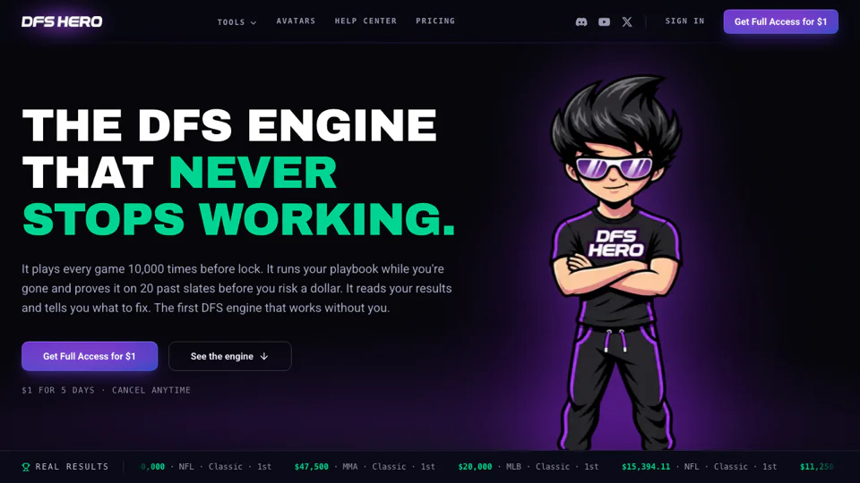 DFS Hero screenshot