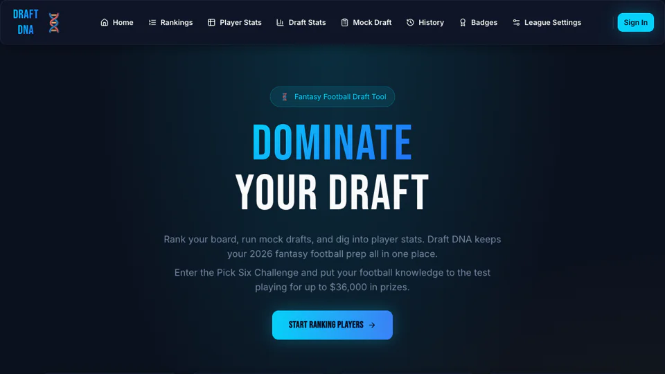 Draft DNA screenshot