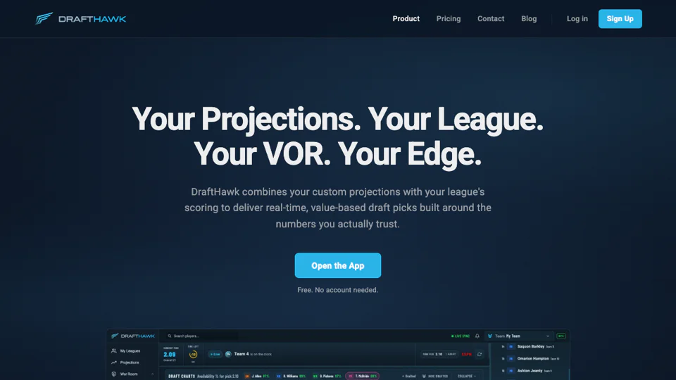 DraftHawk screenshot