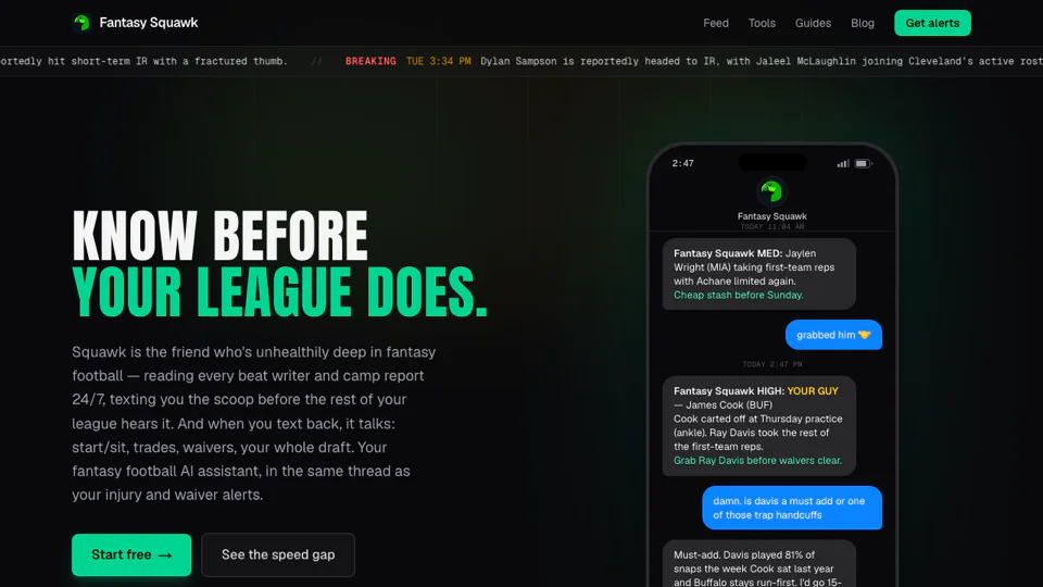 Fantasy Squawk screenshot