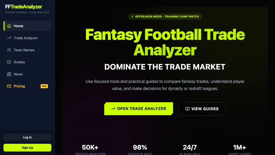 FF Trade Analyzer screenshot