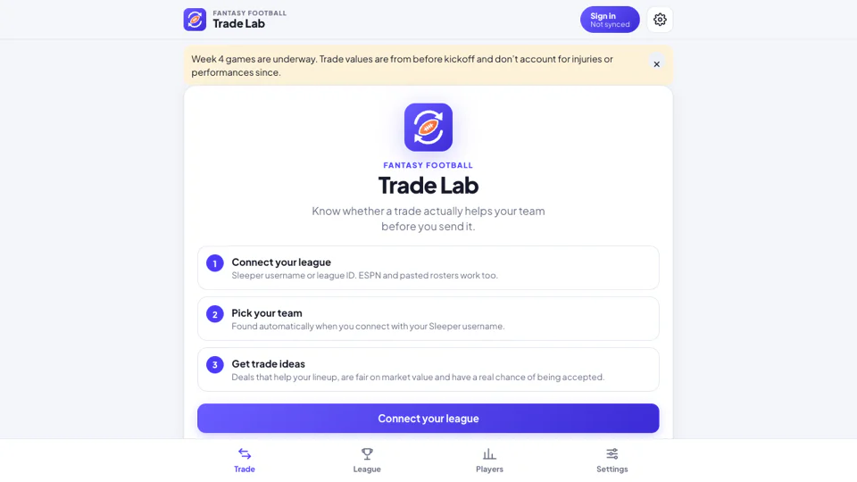 Trade Lab screenshot