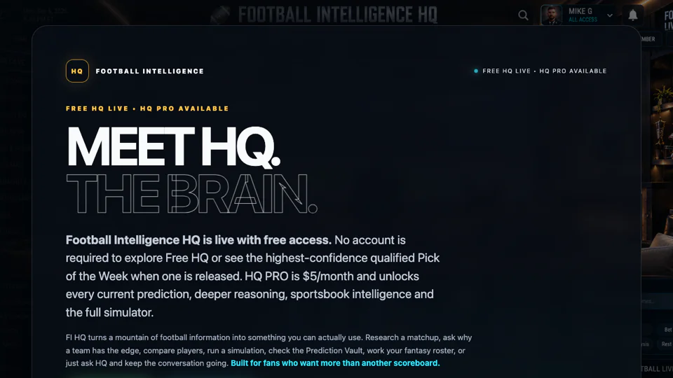 Football Intelligence HQ screenshot
