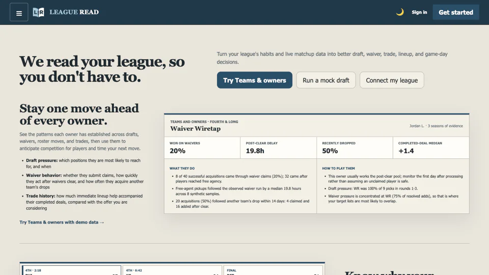 LeagueRead screenshot