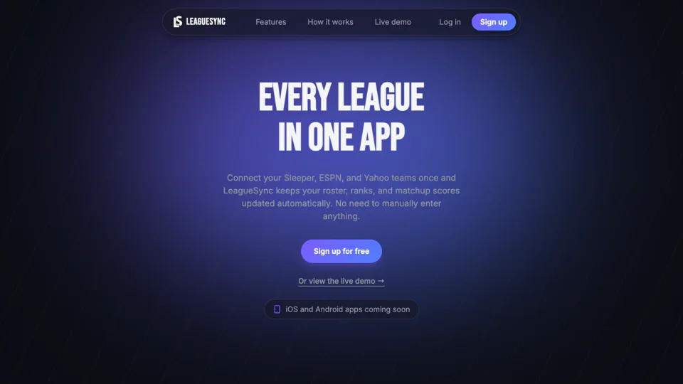 LeagueSync screenshot