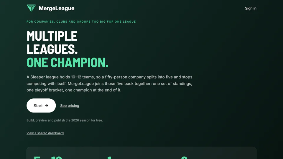 MergeLeague screenshot