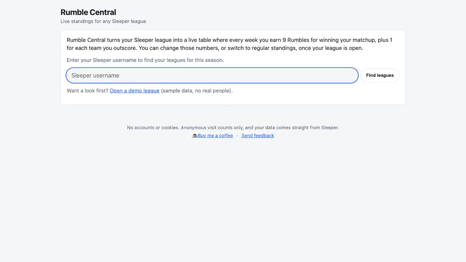Rumble Central screenshot