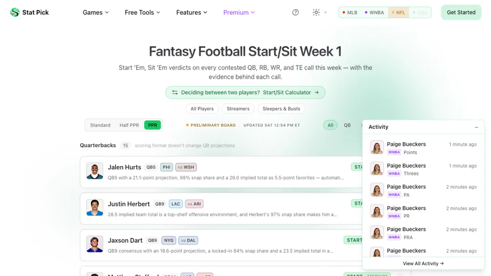 Stat Pick screenshot
