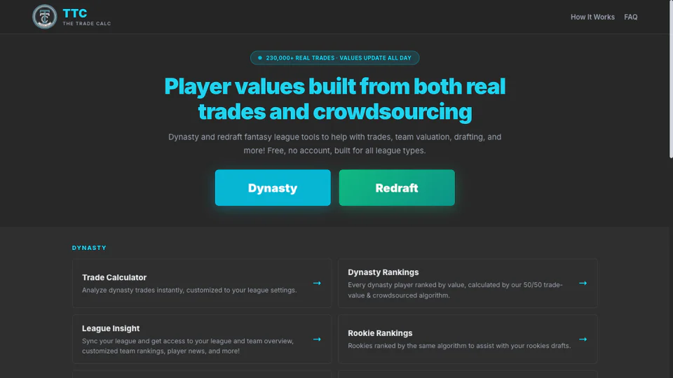 TheTradeCalc screenshot
