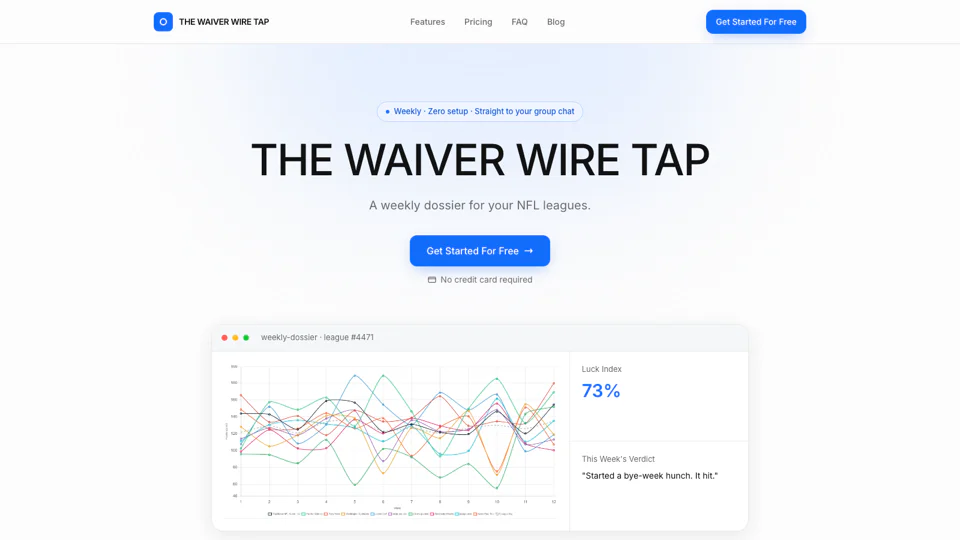 The Waiver Wire Tap screenshot